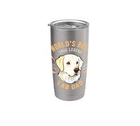 Il miglior proprietario del cane White Lab Dad True Legend del mondo Bicchiere termico in acciaio inox doppia parete