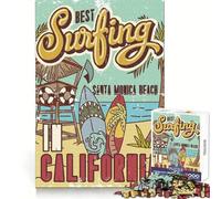 Il miglior surf in California Puzzle da 1000 pezzi per adulti Puzzle per la memoria Forza Piacevole tempo libero Taglio fine Regalo significativo (38x52cm)