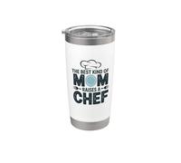 Il miglior tipo di mamma alleva uno chef divertente mamma supporta chef Bicchiere termico in acciaio inox doppia parete
