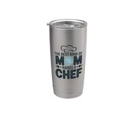 Il miglior tipo di mamma alleva uno chef divertente mamma supporta chef Bicchiere termico in acciaio inox doppia parete