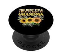 Il miglior titolo che avrò mai è nonna girasole nonna PopSockets PopGrip Adesivo
