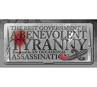 Il Migliore Governo È Un , Tyranny-Voltaire Insegna Acciaio 300mmx150mm ( Ogu )