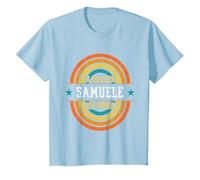 Il Migliore Samuele del Mondo - Nome Divertente Samuele Maglietta, Bambini, Celeste, 10 Anni