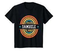 Il Migliore Samuele del Mondo - Nome Divertente Samuele Maglietta, Bambini, Nero, 3 Anni