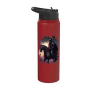 Il minaccioso cavaliere nella notte Stainless Steel Insulated Water Bottle