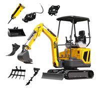 Il mini escavatore cingolato idraulico multifunzionale da 1,6 tonnellate più venduto personalizzabile per applicazioni di giardinaggio agricolo