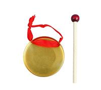 Il mini gong portatile del metallo con la mazzetta di legno migliora il ritmo ed il coordinamento dell'occhio della mano per lo strumento musicale dei bambini (9 cm)