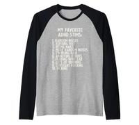 Il Mio ADHD Preferito stimola la neurodiversità Divertente Maglia con Maniche Raglan