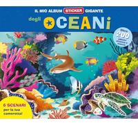 Il mio album sticker gigante delle creature degli oceani. Con adesivi
