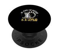 Il mio altro partner di laboratorio è una zoologia divertente di lemure per zoologi PopSockets PopGrip Adesivo