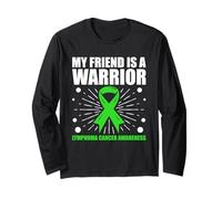 Il Mio Amico è Un Supporto per la consapevolezza del Cancro del linfoma Guerriero Maglia a Manica