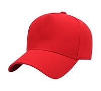Il mio amico nome, protezione solare per esterni, cappello da baseball da uomo e donna, in tinta unita, Colore: rosso, Taglia unica