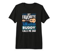 Il Mio Amico Preferito per l'ukulele Mi Chiama papà Funny Ukulele Dad Maglietta Premium