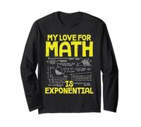 Il Mio Amore per la Matematica è Un Insegnante di Matematica esponenziale Maglia a Manica