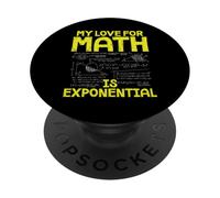 Il mio amore per la matematica è un insegnante di matematica esponenziale PopSockets PopGrip Adesivo