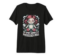 Il Mio Animale Spirituale è Una Bambola posseduta Halloween Maglietta Premium