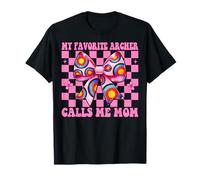 Il mio arciere preferito mi chiama mamma tiro con l'arco mamma festa della mamma Maglietta