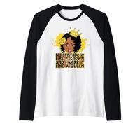 Il Mio atteggiamento è Come Una Corona e la indosso Come Una Regina Sista Maglia con Maniche Raglan