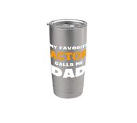 Il mio attore preferito mi chiama papà figlio figlia padre Bicchiere termico in acciaio inox doppia parete