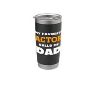 Il mio attore preferito mi chiama papà figlio figlia padre Bicchiere termico in acciaio inox doppia parete