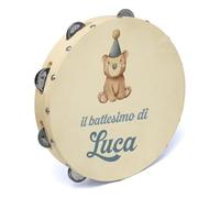 ''Il mio battesimo'' Tamburello Personalizzato con nome per Battesimo Tambourine In Legno Idea Regalo Bomboniere Segnatavoli Decorazioni Segnaposti Eventi Nascita Benvenuto2