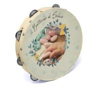 ''Il mio battesimo'' Tamburello Personalizzato con nome per Battesimo Tambourine In Legno Idea Regalo Bomboniere Segnatavoli Decorazioni Segnaposti Eventi Nascita Benvenuto3