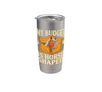 Il mio budget è l'umorismo equestre a forma di cavallo Bicchiere termico in acciaio inox doppia parete