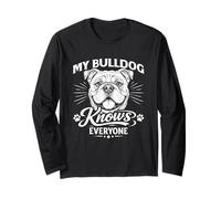 Il Mio Bulldog Conosce Tutti Maglia a Manica