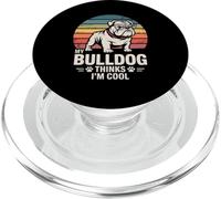 Il mio bulldog pensa che io sia cool cane retrò PopSockets PopGrip per MagSafe