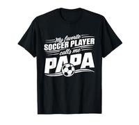 Il mio calciatore preferito mi chiama Papa Funny Fathers Day Maglietta