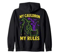 Il Mio calderone Le Mie Regole Halloween Spooky Haunted Season Felpa con Cappuccio