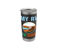 Il mio camper è il mio terapista Terapia per veicoli ricreativi all'aperto Bicchiere termico in acciaio inox doppia parete
