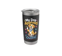 Il Mio Cane Approva Amanti dei Cani Bicchiere termico in acciaio inox doppia parete