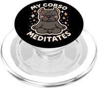 Il mio cane cane corso medita divertente carino PopSockets PopGrip per MagSafe