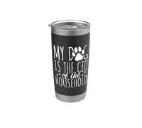 Il mio cane è il CEO della famiglia - Funny Paw Boss Bicchiere termico in acciaio inox doppia parete