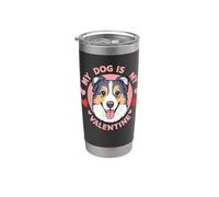 Il mio cane è il mio pastore australiano di San Valentino. Amante delle zampe Bicchiere termico in acciaio inox doppia parete