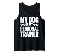 Il Mio Cane è Il Mio Personal Trainer Divertente Cane Mamma papà Allenamento Canotta