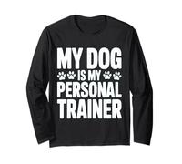 Il Mio Cane è Il Mio Personal Trainer Divertente Cane Mamma papà Allenamento Maglia a Manica