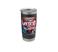 Il mio cane è il mio San Valentino Australian Shepherd Street Graffiti Bicchiere termico in acciaio inox doppia parete