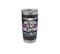 Il mio cane è il mio San Valentino Boston Terrier Street Graffiti Bicchiere termico in acciaio inox doppia parete