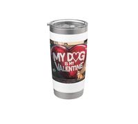 Il mio cane è il mio San Valentino Chihuahua Street Graffiti Bicchiere termico in acciaio inox doppia parete
