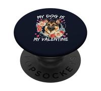 Il mio cane è il mio San Valentino Pastore Tedesco San Valentino PopSockets PopGrip Adesivo