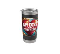 Il mio cane è il mio San Valentino Pastore Tedesco Street Graffiti Bicchiere termico in acciaio inox doppia parete