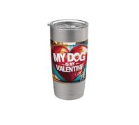 Il mio cane è il mio San Valentino Pastore Tedesco Street Graffiti Bicchiere termico in acciaio inox doppia parete