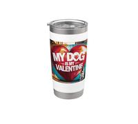 Il mio cane è il mio San Valentino Pastore Tedesco Street Graffiti Bicchiere termico in acciaio inox doppia parete