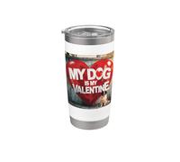 Il mio cane è il mio San Valentino San Bernardo Street Graffiti Bicchiere termico in acciaio inox doppia parete