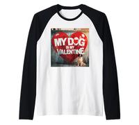 Il Mio Cane è Il Mio San Valentino San Bernardo Street Graffiti Maglia con Maniche Raglan