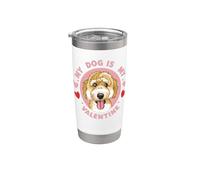Il mio cane è il mio scarabocchio d'oro di San Valentino. Amante delle zampe Bicchiere termico in acciaio inox doppia parete