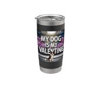 Il mio cane è il mio Valentine Border Collie Street Graffiti Bicchiere termico in acciaio inox doppia parete