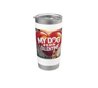 Il mio cane è il mio Valentine Golden Doodle Street Graffiti Bicchiere termico in acciaio inox doppia parete